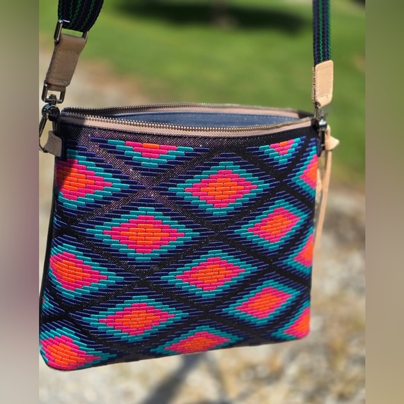 Consuela Handbags - NWT- CONSUELA- “ ROWAN”Vibrant Geometric Crossbody Bag - Multicolor